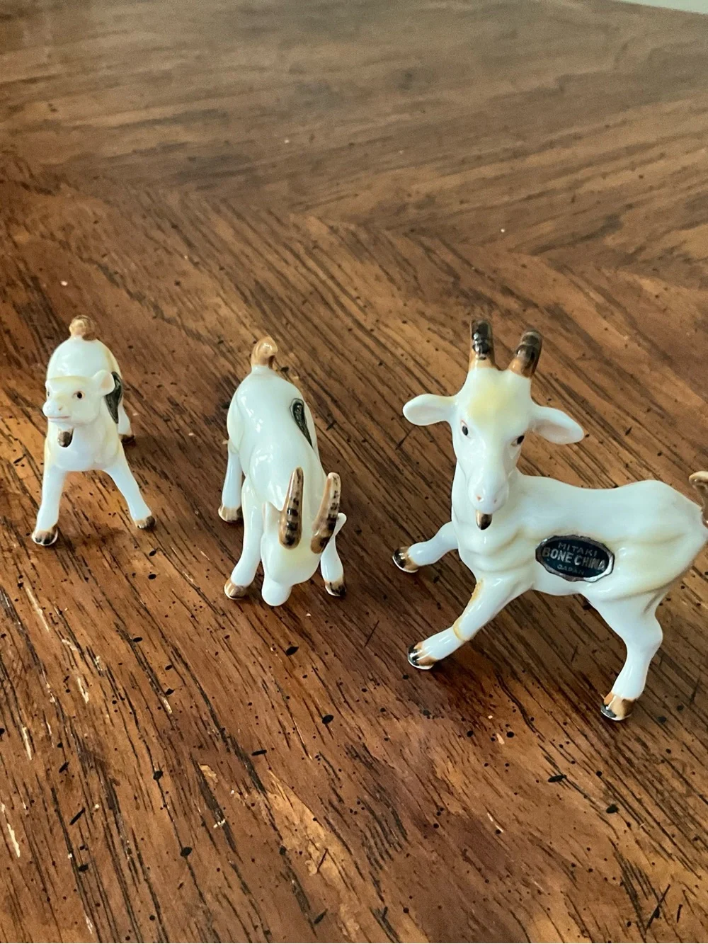 Miniature Goat Family Vintage Bone China